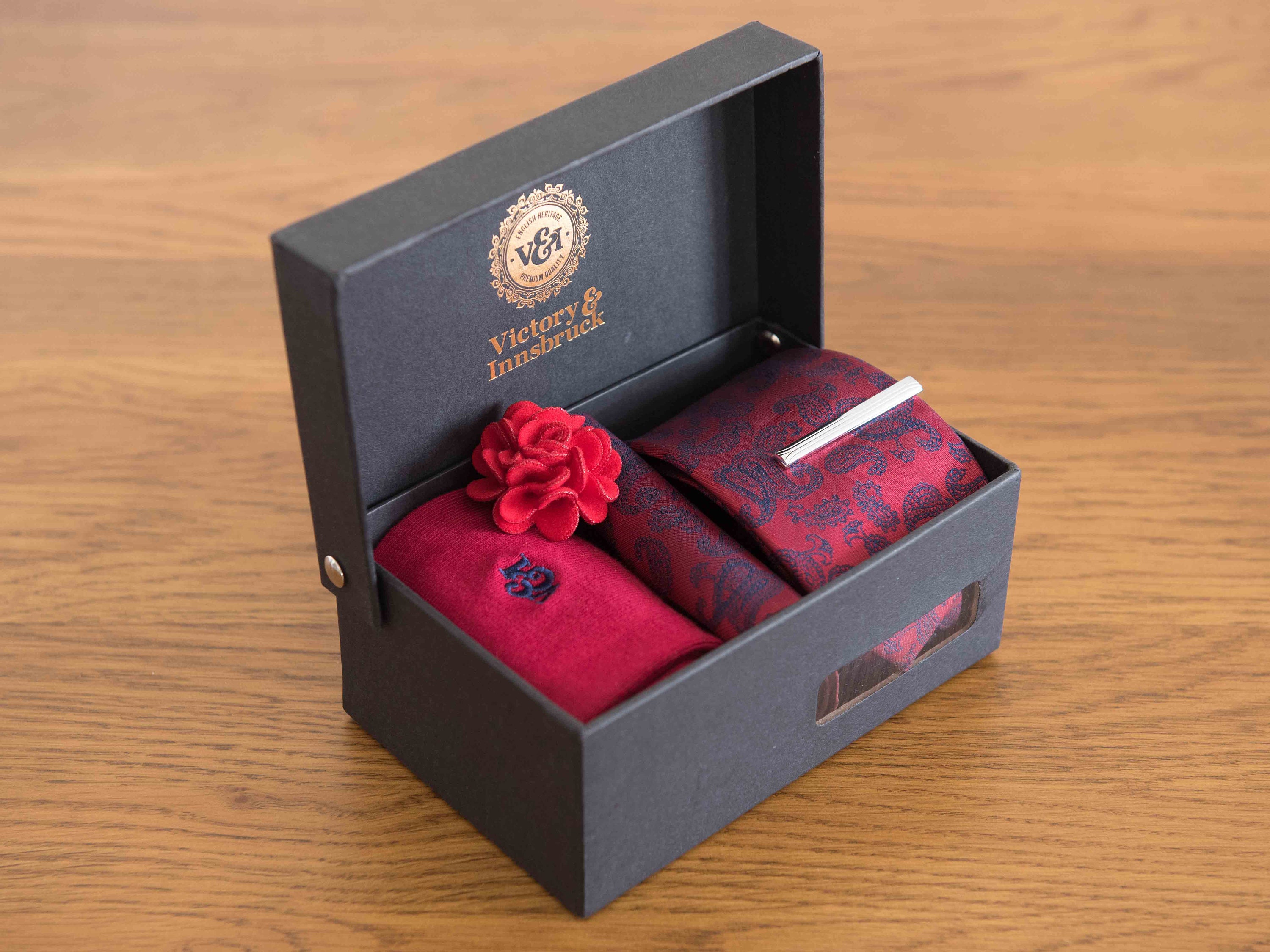 Paisley Neck Brown Tie Gift Set Pocket Square Cuff Links Tie Floral Satin:  Buy Online - Happy Gentleman United States
