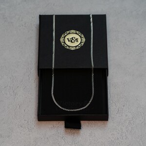 Colar Masculino Cubano 2 MM | Aço Inoxidável Prata / Revestimento de Ródio | Colar de Corrente Masculino | Elo Cubano 2 mm | Presente para Ele | V&I