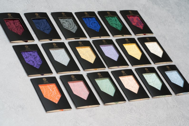 Sample Swatch Wedding Tie Set Colour / Tie, Pocket Square, Socks, Tie Clip, Cufflinks / Gift for Him / Wedding Tie Groomsmen Gift Set V&I image 4