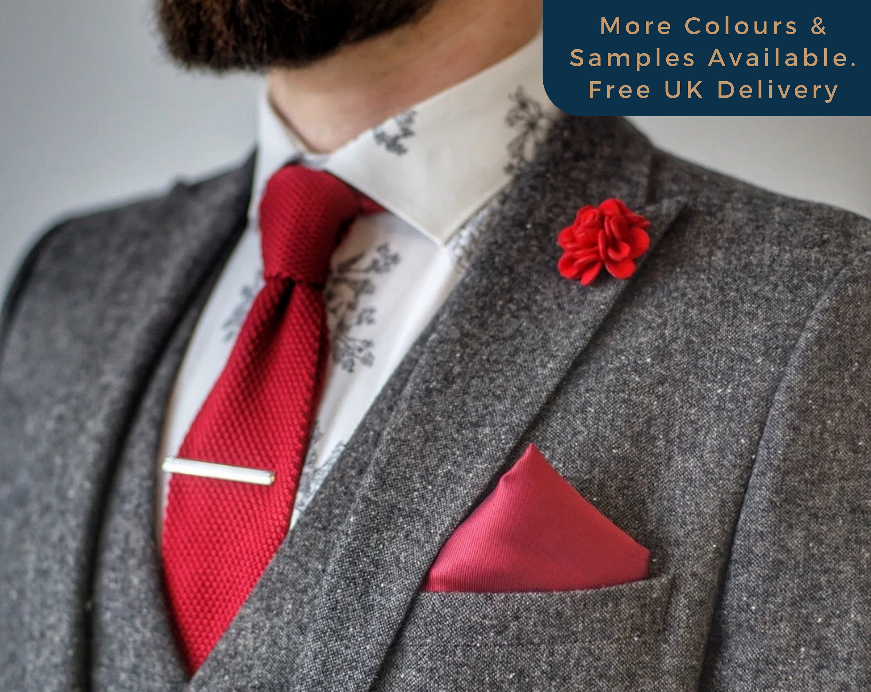 Tie, Pocket Square, Socks, Tie Clip, Cufflinks / Gift for