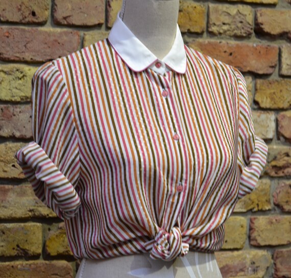 Dote Vintage Retro Stripes Pink Terracotta Brown Champagne Dote Vintage Retro Stripes Pink Terracotta Brown Champagne