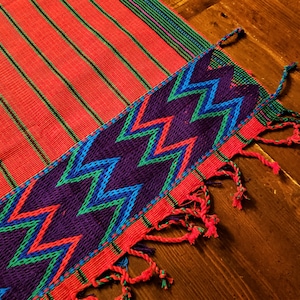 Guatemalan Handmade Red Zacualpa Table Runner