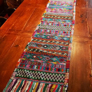 Extra Long Colorful Handloomed Guatemalan Table Runner