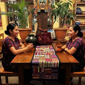 Embroidered Guatemalan Patchwork Huipile Table Runner