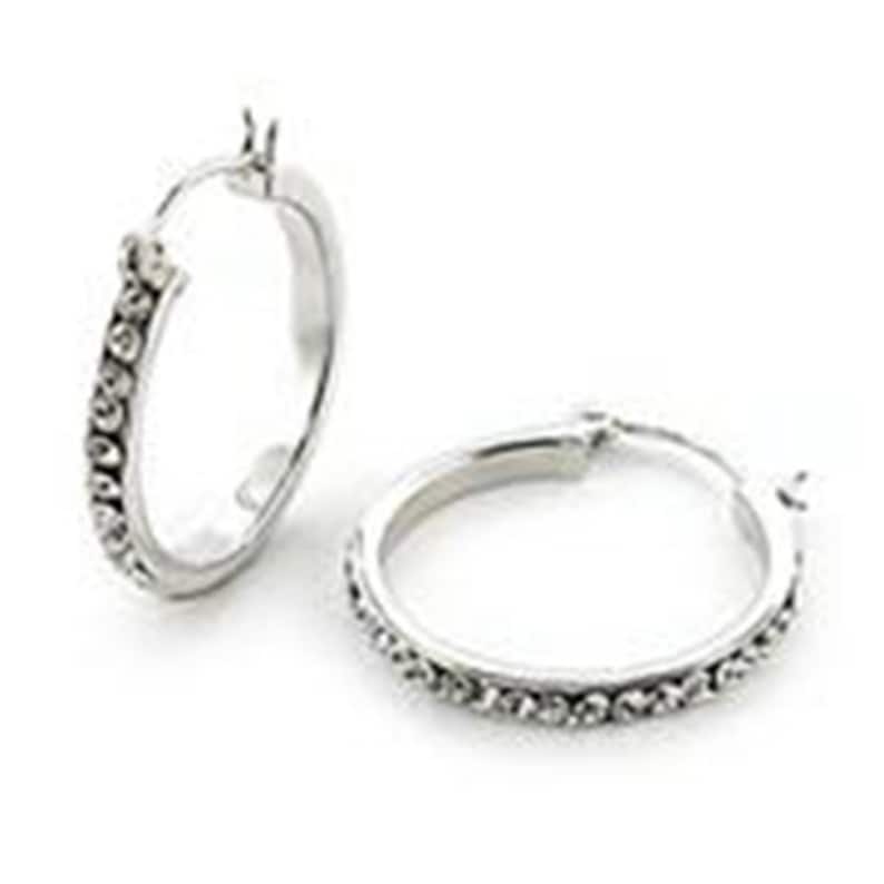 Sleeping earrings sleeping creoles rhodiated woman chic fashion set with handmade diamond jewelry zirconium