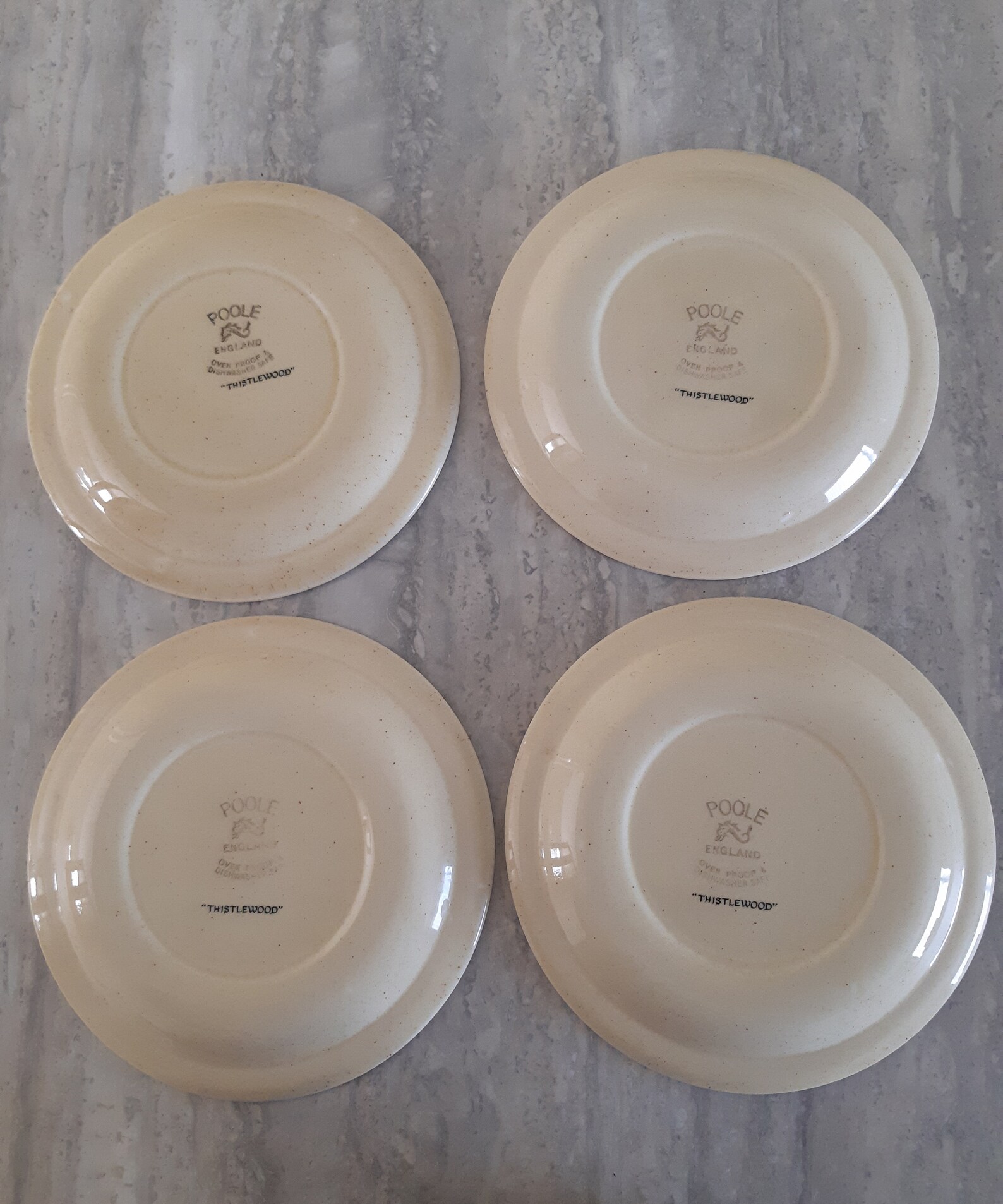 New POOLE POTTERY THISTLEWOOD 4 X Side Plates Etsy UK