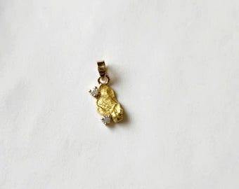 Natural Gold Nugget Pendant, Petite Nugget Pendant, Gold Nuggets, Real Alaska Genuine Gold Nugget