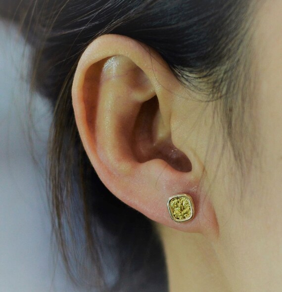 circle nuggets earrings