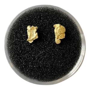 Natural Gold Nugget Stud Earrings, Small Nugget Earrings, Gold Nugget Earrings, Real Alaska Genuine Gold Nugget