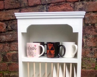 Plate rack wall mounted wooden hand made will take 8&quot; - 12&quot;plates