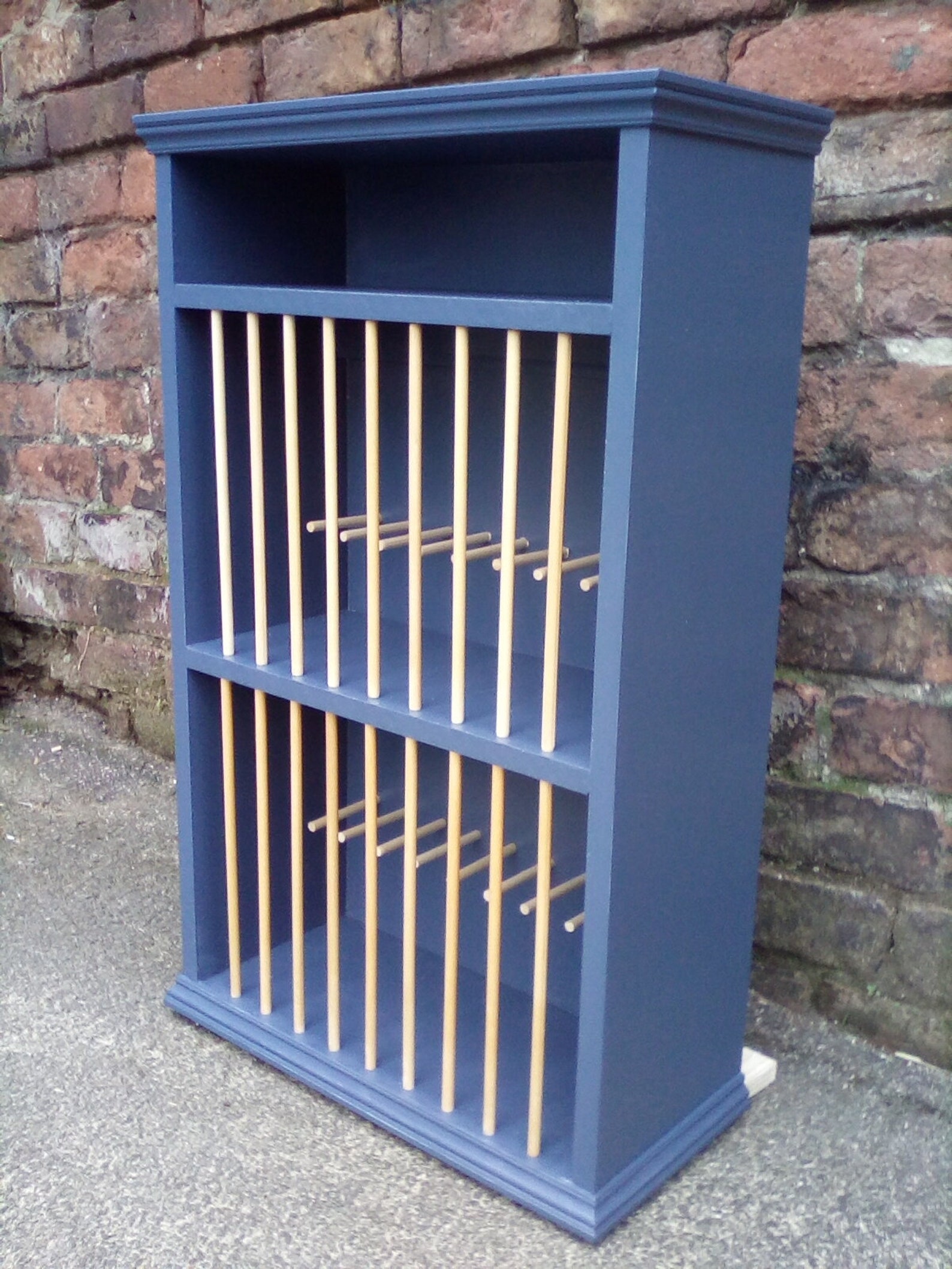 Plate Rack Wall Mounted or Counter Top Wooden Double Rack Will Fit 6 ...