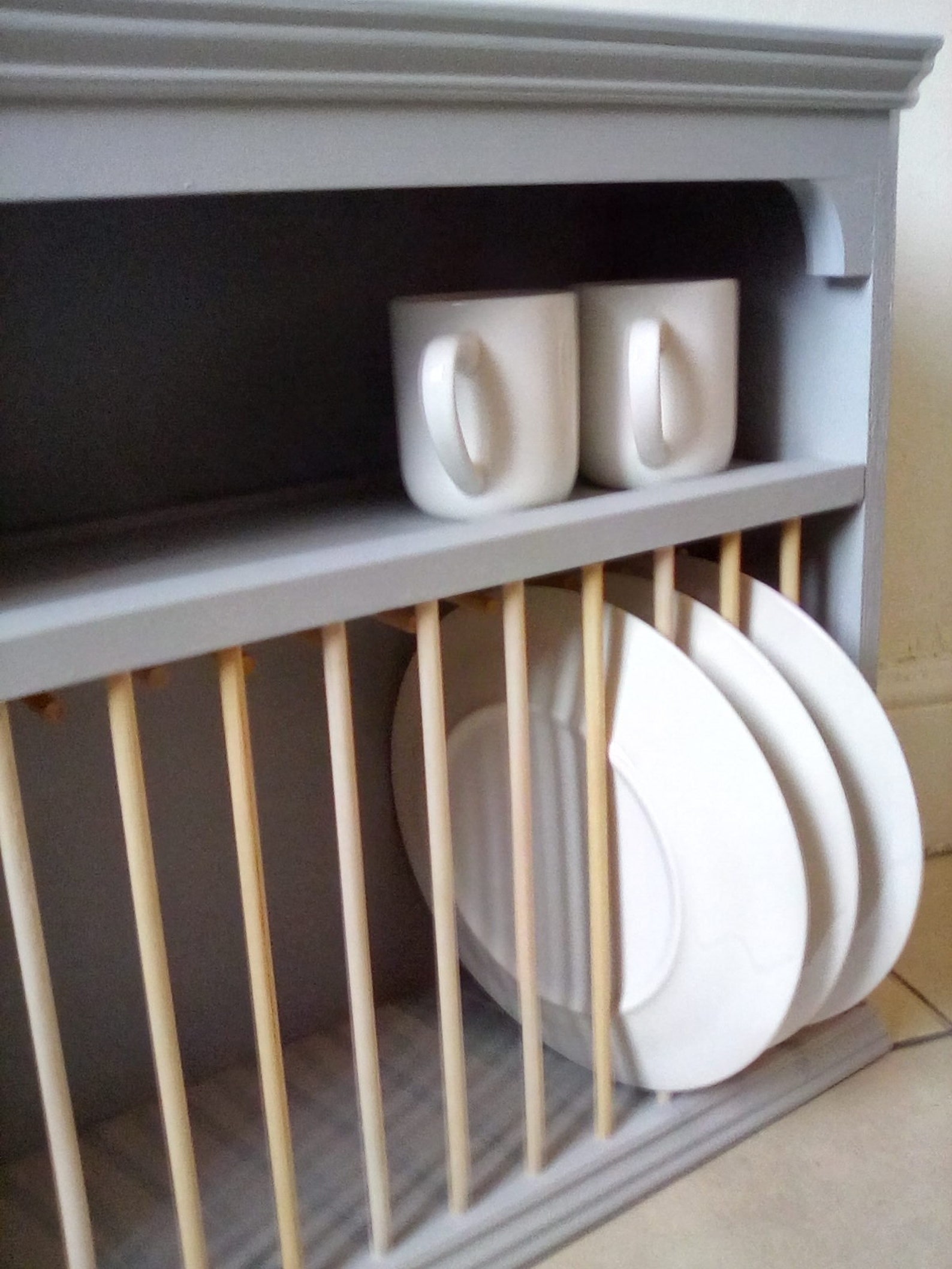 Plate Rack Wall Mounted Wooden Hand Made Will Fit 1 1