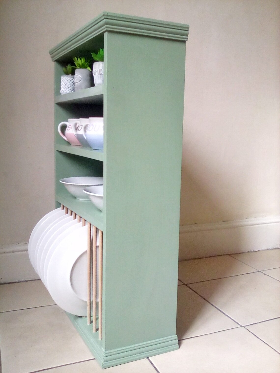 Plate Rack Wall Mounted or Counter Top 3 Shelf Will Take Etsy UK