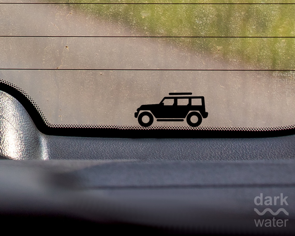 2 Pack Overland 4x4 Jeep Windshield Decal Sticker Etsy