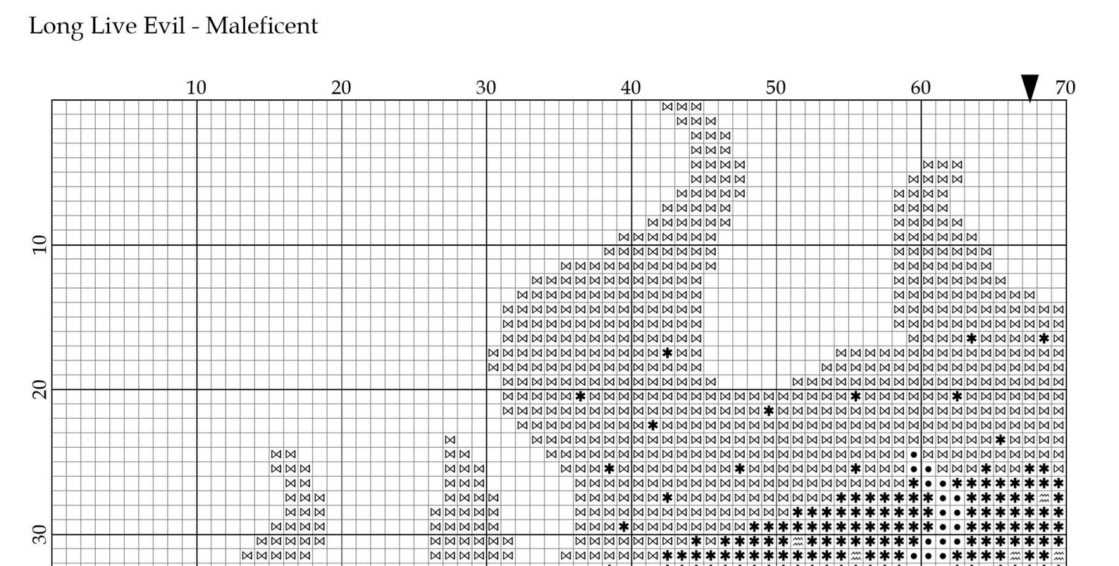 Maleficent Long Live Evil PDF Cross Stitch Chart Immediate | Etsy