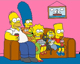 The Simpsons PDF cross stitch chart- Immediate digital download