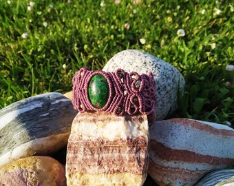 Ruby Zoisite Macramè bracelet | Boho Bracelet | Bracelet with stone | Bracelet with beads | Festival bracelet | Gift idea
