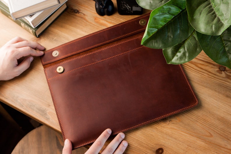 Leather Macbook Pro 16 Case Macbook Pro 13 2020 Leather Etsy