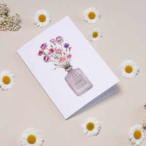 Biglietto di ringraziamento "Fiori arcobaleno" | Grazie | Biglietto pieghevole | Mazzo | Illustrazione ad acquerello | opzionalmente con busta di carta kraft DIN A6