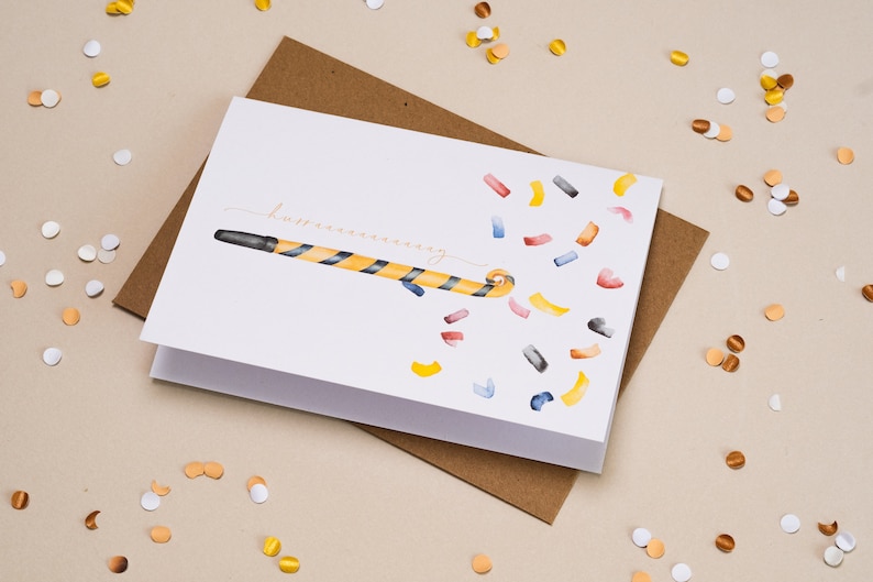 6-teiliges Grußkartenset Konfetti für Dich als Postkarten oder Klappkarten Happy Birthday Geburtstagstorte Ein Hoch auf Dich Bild 8