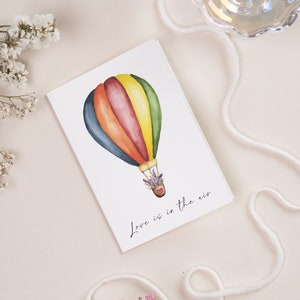 L'amore è nell'aria | Biglietto d'auguri | Proprio così | San Valentino | matrimonio | Biglietto pieghevole | Grande formato B6 | Illustrazione ad acquerello come stampa