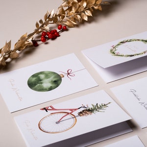 12-er Set Weihnachtskarten Aquarell-Weihnachtsmotive auf - Etsy.de