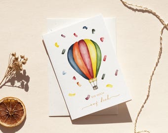 Cheers to you | Greeting card | Just because | Congratulations | Wedding | Folding card | A6 format | Watercolor illustration