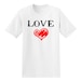 T-shirts Love Heart Digital Print Valentine's Day Fabric Transfer Image ...