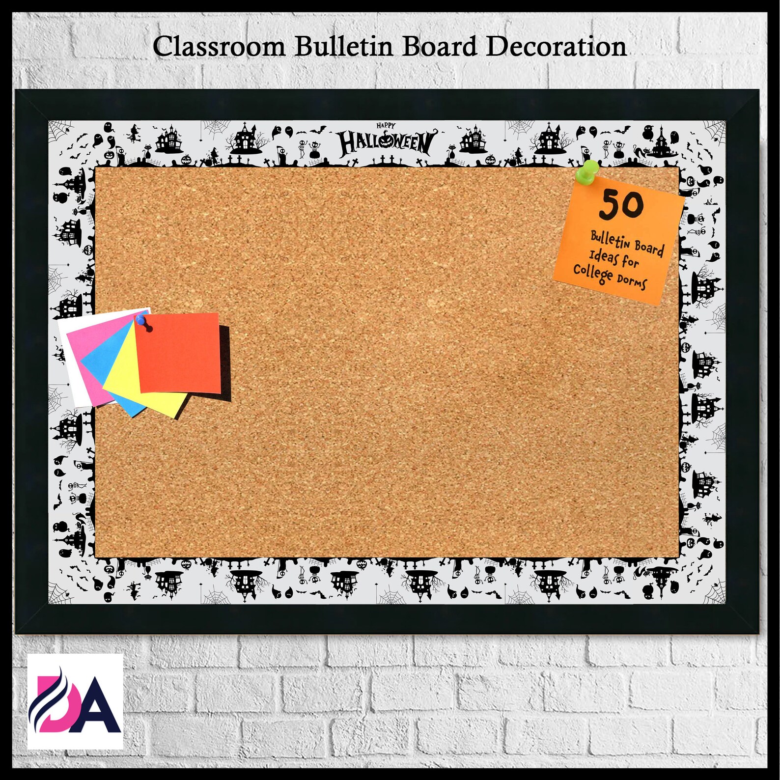 Halloween Bulletin Board Border Stripes With Finish Corners Etsy