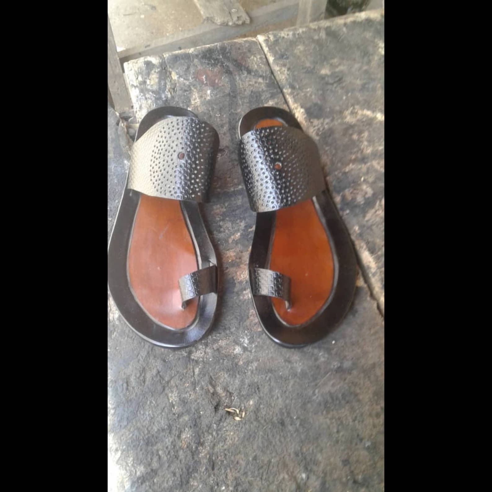 Men Leather Slippers gents african Sandals design handmade Etsy