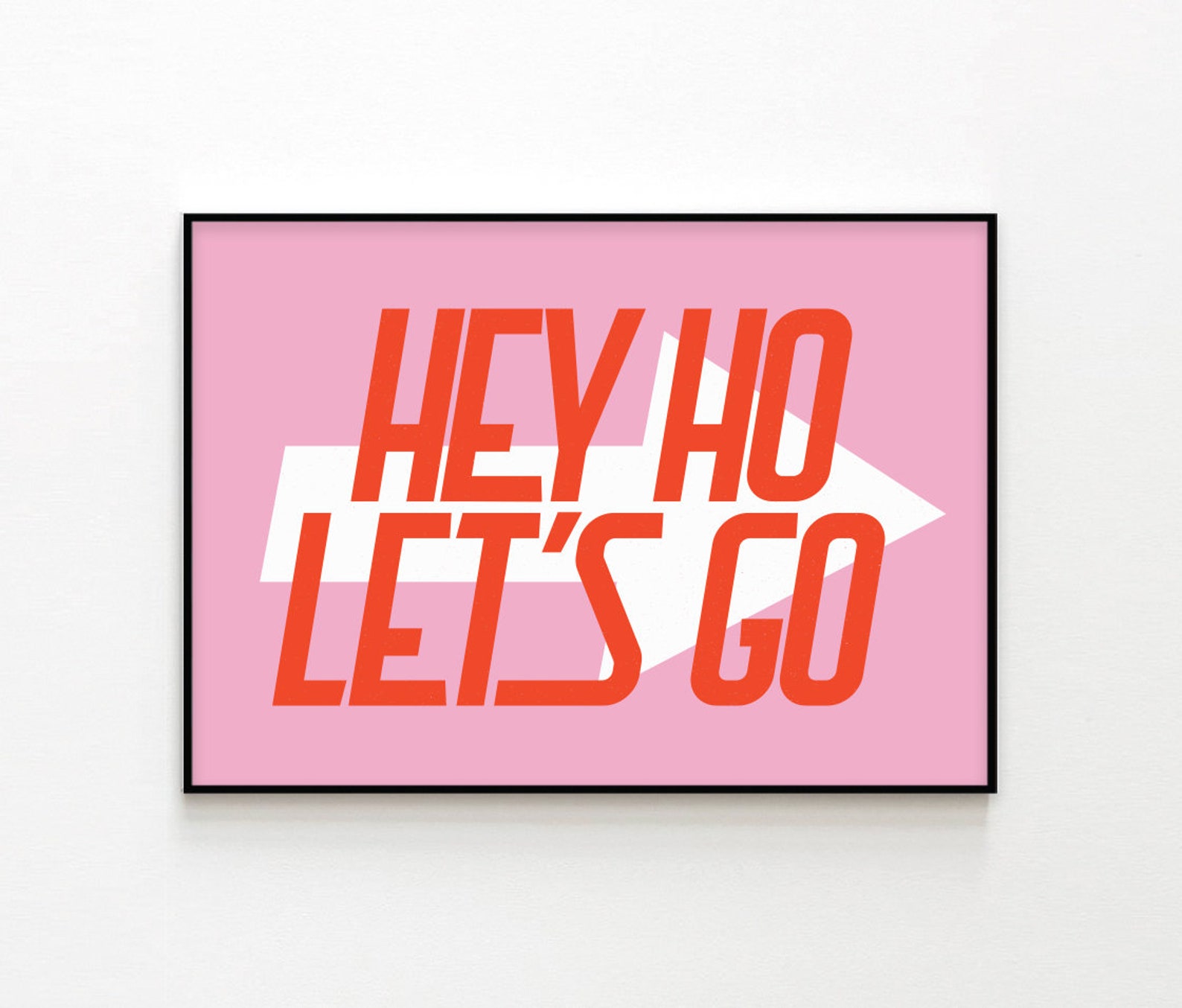 Hey Ho Lets Go Ramones Lyrics Quote Print Etsy