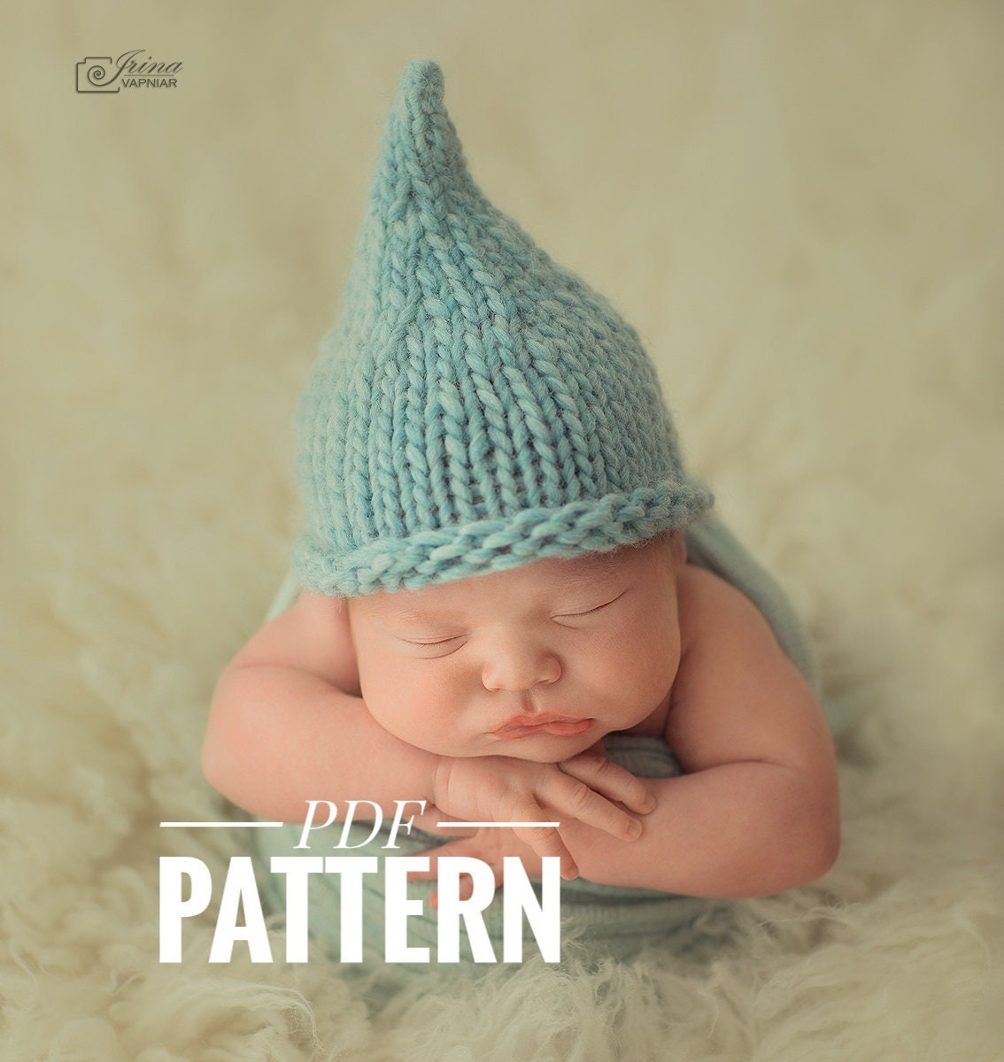 Knitting Pattern Gnome Hat Elfs Photo Prop Hat Baby Boy Etsy Australia