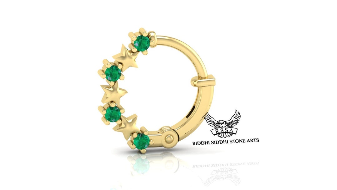 14k Yellow Gold 8 Mm Inner Diameter Nose Ring, Gold Nose Ring, Nose