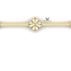 Lab Grown Diamond Industrial Barbell: 14k Gold Anti Helix Piercing