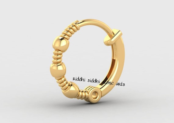Sania Bali Nose Ring Gold Body Piercing Jewellery at Rs 3500 in New Delhi