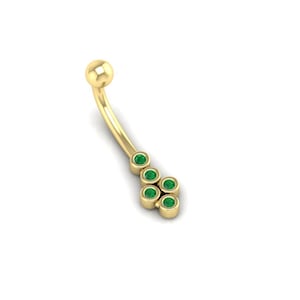 14K Yellow Navel Piercing, Round Belly Button Ring, Rook Belly, Eyebrow Lip Piercing, Women Barbel, Girl Belly Button, Ladies Belly Button.