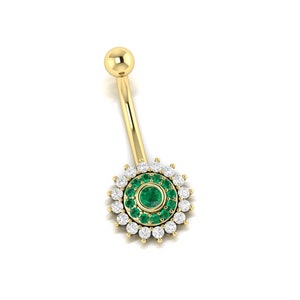 14K Navel Piercing, Ladies Belly Button Ring, Rook Belly Eyebrow Lip Piercing, Gold Barbel, Women Diamond Belly Button, Unisex Piercing.