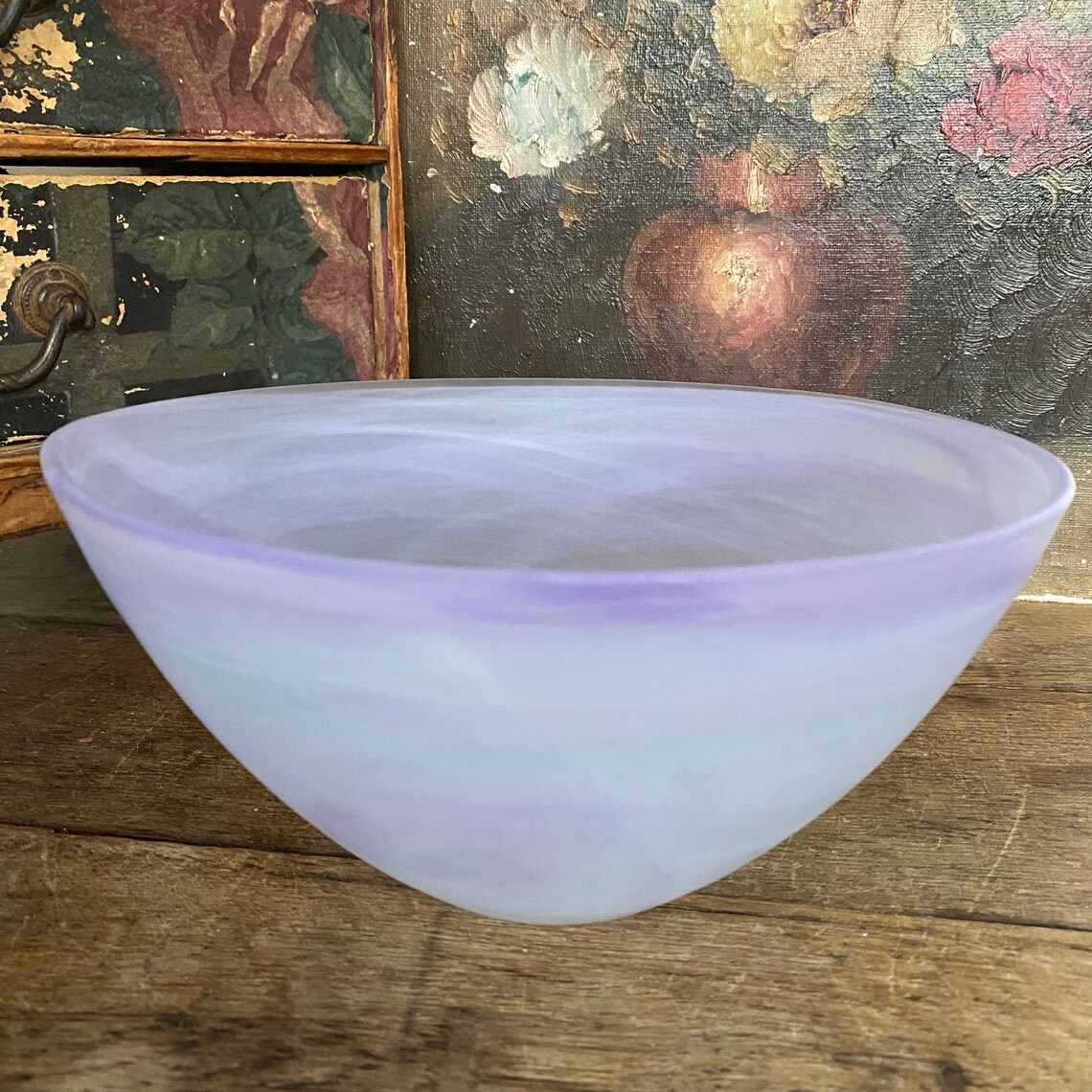 Portmeirion Frosted Swirl Glass Bowl 37 Etsy