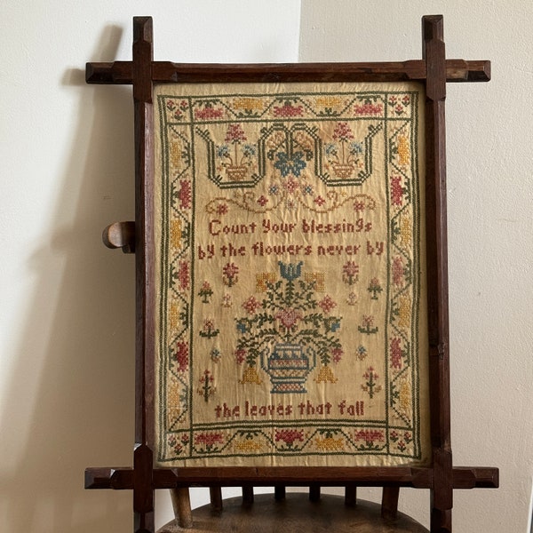 Vintage Oxford Framed Tapestry Timeworn Charm! Ref NR