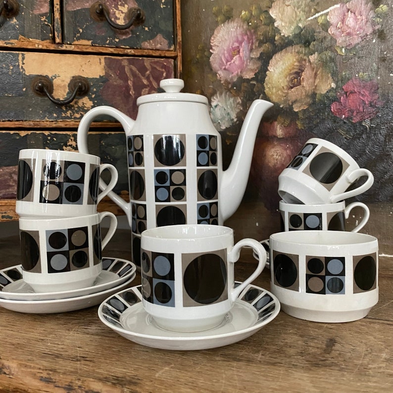 Retro Coffee Set Midwinter 'Focus' by Barbara Brown Etsy