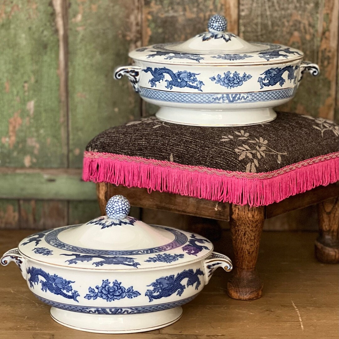 Pair of Similar Vintage Tureens Classic Blue White Crockery Etsy UK