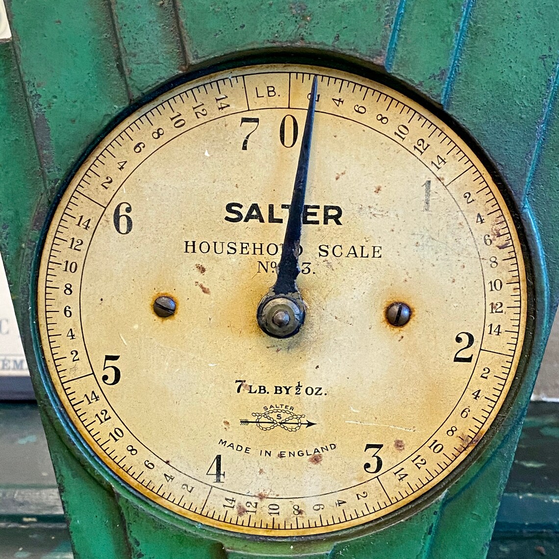 Vintage Art Deco Salter No 33 Household Scales Green Metal | Etsy
