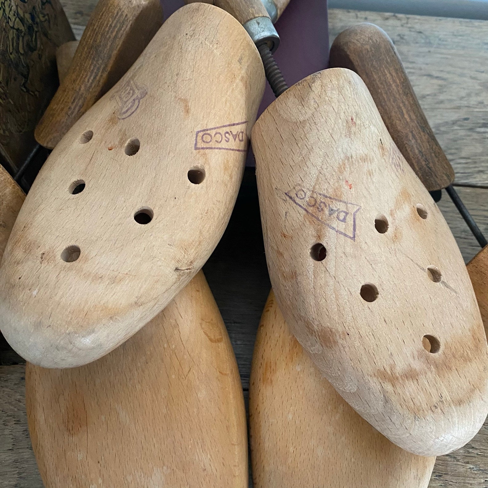 Wooden Shoe Trees Bundle Three Pairs Etsy