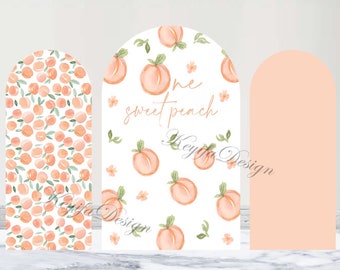 One Sweet Peach Arch Backdrop 1st Kids Birthday Backdrop Custom Sweet One Birthday Double-Sided Arch Cover Baby Shower Photocall Prop