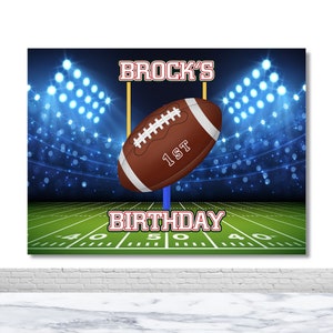 American Football Personalized Backdrop Boy 1st Birthday Sports Field Circle Backdrop Sweet One Birthday Bash Party Decorations Photo Prop