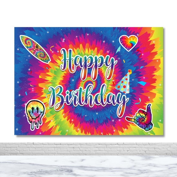 Balloons Custom Happy Birthday Blue Background Photography Backdrop D6 Dbackdrop
