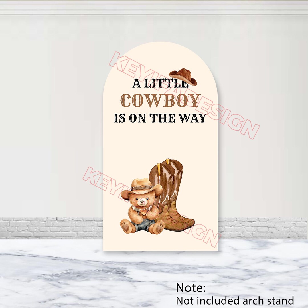 A Little Cowboy is on the Way Arch Cover Western Cowboy Baby Shower ...