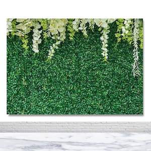 Green Leaves Wall Photography Backdrop Birthday Party Wedding Bridal Shower Baby Shower Photo Backdrop Vinyl Photo Booth Props
