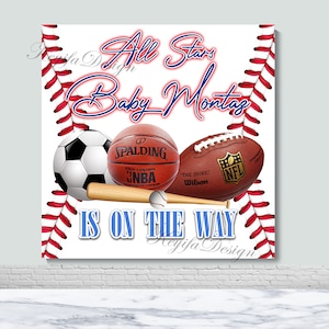 All Star Custom Birthday Backdrop Basketball Football Baseball American Football Sport Theme Backdrop Baby Shower Banner Decorations Props
