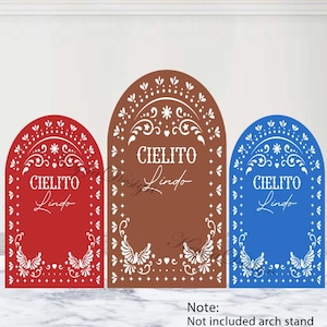 Cielito Lindo Custom Arch Backdrop Mexican Talavera Backdrop Polyester Baby Shower Bridal Shower Wedding Double-Sided Arch Cover Party Decor